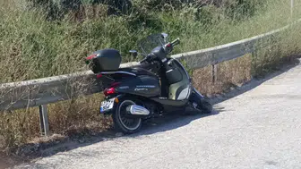 Manavgat'ta trafik kazası motosiklet sürücüsünü hastanelik etti