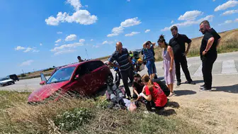 Keşan'da motosiklet kazası Bir yaralı