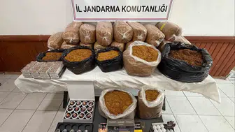 Uşak'ta kaçak tütün ve uyuşturucu operasyonu