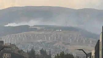 Ahır Dağı'nda alevlere havadan ve karadan müdahale