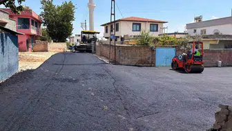 Araban yollarında asfalt mesaisi hız kazandı