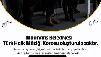 Marmaris'te yeni koro kuruluyor, seçmeler Eylül'de