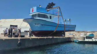 Bartın'da dev tekne için tüm ilçe seferber oldu