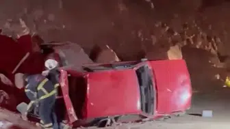 Gaziantep’te yol verme kazası Araç 200 metrelik uçuruma yuvarlandı