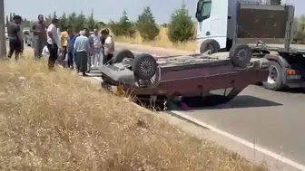 Adıyaman Kahta yolunda kaza İki kişi yaralandı