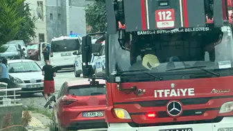 Samsun'da çatıya çıkan genç korku dolu anlar yaşattı
