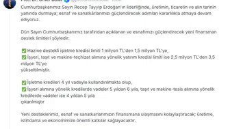 Esnafın kredi limitleri ve ödeme vadeleri artırıldı