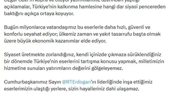 Uraloğlu'ndan Özel'e Hayalleriniz eserlerimize yetişemez
