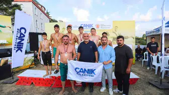 Canik'te er meydanında zafer Recep Taslak'ın