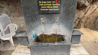 Şavşat'ta şehit Fatih Çaybaşı için çeşme başında anma