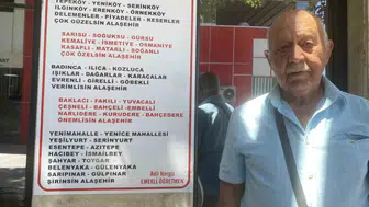 Emekli öğretmenin şiiri Alaşehir belediye binasının duvarını süsledi