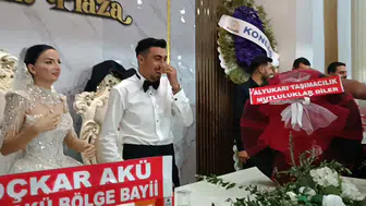 Gaziantep'teki düğünde damada şaşırtan hediye