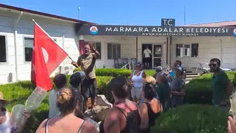 Avşa Adası sakinlerinden su isyanı