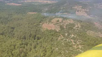 Menteşe ormanlarındaki yangın ekiplerin yoğun çabasıyla söndürüldü