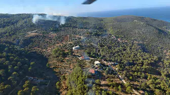 Kaş'ta orman yangınına 10 hava aracıyla müdahale