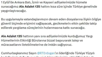 Adalet sisteminde dijital dönem: 135 hattı ile dosyalar artık bir telefon uzağınızda