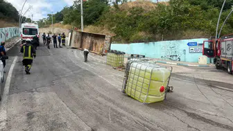 Dilovası yolunda tehlikeli kaza