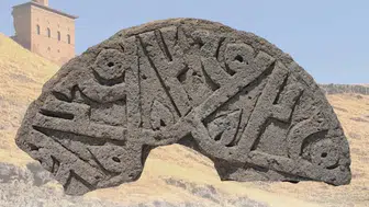 Ani'de Mevlid Kandili müjdesi Selçuklu mezar taşında Hz. Muhammed yazısı