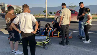 Bolu D-100 kara yolunda motosiklet kazası 2 kişi yaralandı