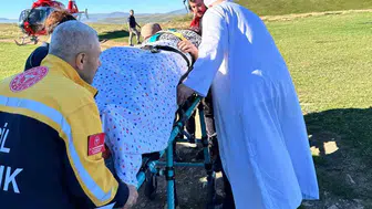 Trabzon yaylasında mahsur kalan yaşlı kadın helikopterle hastaneye yetiştirildi