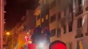Tokat'ta apartman dairesinde yangın paniği