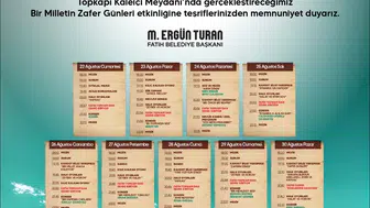 Fatih’te dokuz gün sürecek zafer şöleni başlıyor