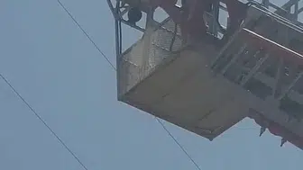 Palu'da leyleğin imdadına itfaiye yetişti