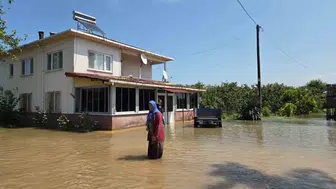 Samsun Çarşamba’da sel baskını Tarım arazileri ve evler göle döndü