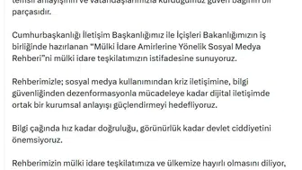 Valilere ve kaymakamlara sosyal medya rehberi geliyor