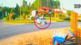 Kameraya yansıdı Elektrikli bisikletli genç kız kazada öldü