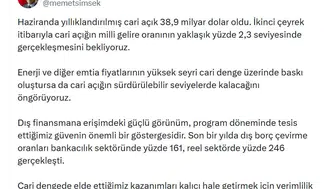 Mehmet Şimşek cari açık için yeni rotayı çizdi