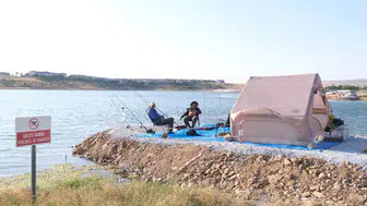 Yozgat Mükremin Göleti balıkçılarla doldu taştı