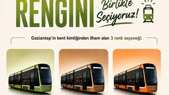 Gaziantep yeni tramvayların rengini halkıyla seçiyor