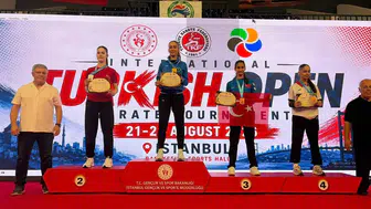 Bursalı karateci Naz Kayadere, İstanbul'daki dev turnuvada zirvede