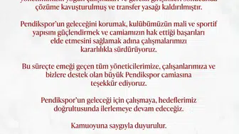 Pendikspor’un önündeki transfer engeli resmen kalktı