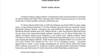 Özgür Özel ve Veli Ağbaba için rüşvet iddiasıyla fezleke hazırlandı