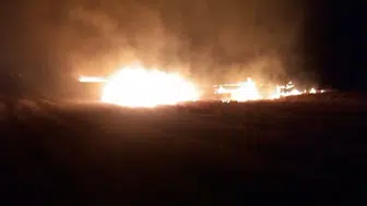 İslahiye’de gece çıkan arazi yangını korkuttu