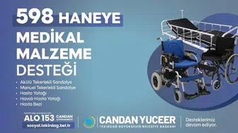 Tekirdağ'da engelli ve hasta vatandaşlara medikal destek eli