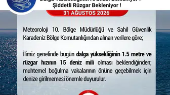Karadeniz'de tehlikeli gün: Samsun'da denize girmek yasaklandı