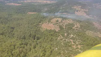 Menteşe ormanlarındaki yangın ekiplerin hızlı müdahalesiyle söndürüldü