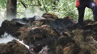 Kışlık yem stoku küle döndü: Hayvancılıkla geçinen üreticinin zor anları