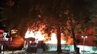 Tokat'ta asırlık Pervane Hamamı'nda yangın paniği