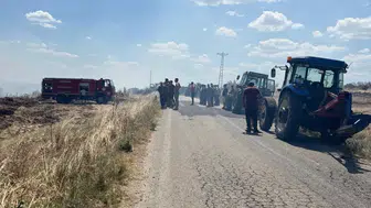 Tekirdağ'da anız yangını 150 dönümü küle çevirdi