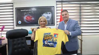 Menderes'in yeni başkan vekili Asuman Şen, taksici esnafını makamında ağırladı