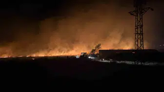 Çan'da otluk alanda çıkan yangın korkuttu
