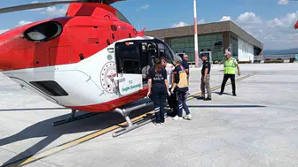 Kastamonu'da inme geçiren hasta için hava ambulansı seferber oldu
