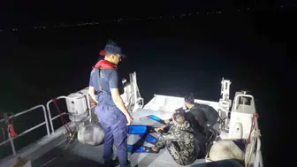 Bodrum açıklarında gece yarısı yüzerek Yunanistan’a kaçmaya çalıştılar