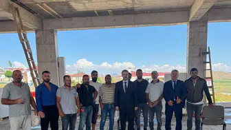Demirözü’nde yeni öğretmenevi inşaatı hızla yükseliyor