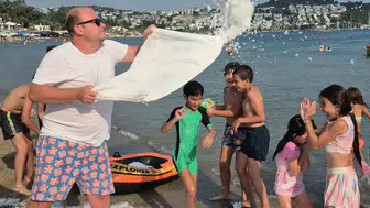 Bodrum sahilinde alışılmadık serinlik