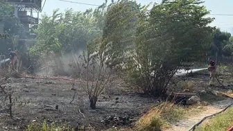 Alevler bahçeye sıçradı, itfaiye hızla müdahale etti